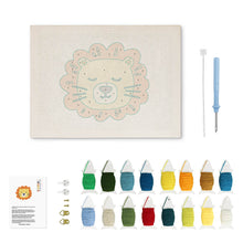 Load image into Gallery viewer, Punch Needle Kit with frame - Sleepy Lion