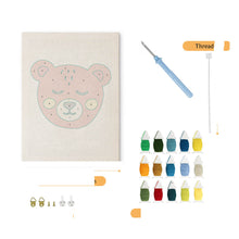 Load image into Gallery viewer, Punch Needle Kit with frame - Cuddly Bear