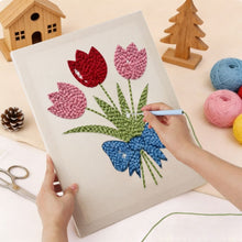 Load image into Gallery viewer, Punch Needle Kit with frame - Tulip Bouquet
