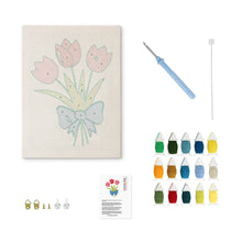 Load image into Gallery viewer, Punch Needle Kit with frame - Tulip Bouquet