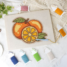 Load image into Gallery viewer, Punch Needle Kit with frame - Fresh Oranges