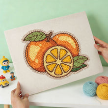 Load image into Gallery viewer, Punch Needle Kit with frame - Fresh Oranges