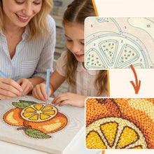 Load image into Gallery viewer, Punch Needle Kit with frame - Fresh Oranges