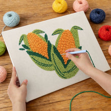 Load image into Gallery viewer, Punch Needle Kit with frame - Golden Corn
