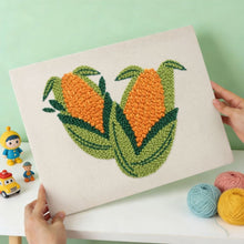 Load image into Gallery viewer, Punch Needle Kit with frame - Golden Corn