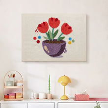 Load image into Gallery viewer, Punch Needle Kit with frame - Colorful Tulips