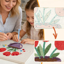 Load image into Gallery viewer, Punch Needle Kit with frame - Colorful Tulips