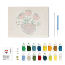 Load image into Gallery viewer, Punch Needle Kit with frame - Colorful Tulips