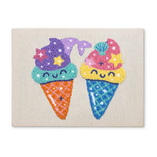 Load image into Gallery viewer, Punch Needle Kit with frame - Ice Cream Dreams Figured'Art
