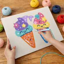 Load image into Gallery viewer, Punch Needle Kit with frame - Ice Cream Dreams