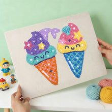 Load image into Gallery viewer, Punch Needle Kit with frame - Ice Cream Dreams