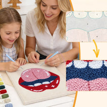 Load image into Gallery viewer, Punch Needle Kit with frame - Electric Lips