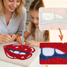 Load image into Gallery viewer, Punch Needle Kit with frame - Sparkling Lips