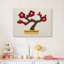 Load image into Gallery viewer, Punch Needle Kit with frame - Cherry Blossom Bonsai