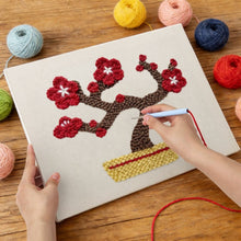Load image into Gallery viewer, Punch Needle Kit with frame - Cherry Blossom Bonsai