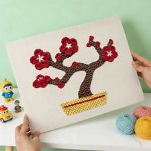 Load image into Gallery viewer, Punch Needle Kit with frame - Cherry Blossom Bonsai