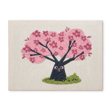 Load image into Gallery viewer, Punch Needle Kit with frame - Cherry Tree with Owls Figured'Art