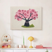 Load image into Gallery viewer, Punch Needle Kit with frame - Cherry Tree with Owls
