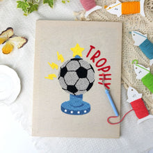 Load image into Gallery viewer, Punch Needle Kit with frame - Soccer Trophy
