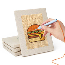 Load image into Gallery viewer, Punch Needle Kits (4 pieces) with frames - Street Food 2