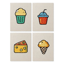 Load image into Gallery viewer, Punch Needle Kits (4 pieces) with frames - Tasty Bites Collection 1 Figured'Art