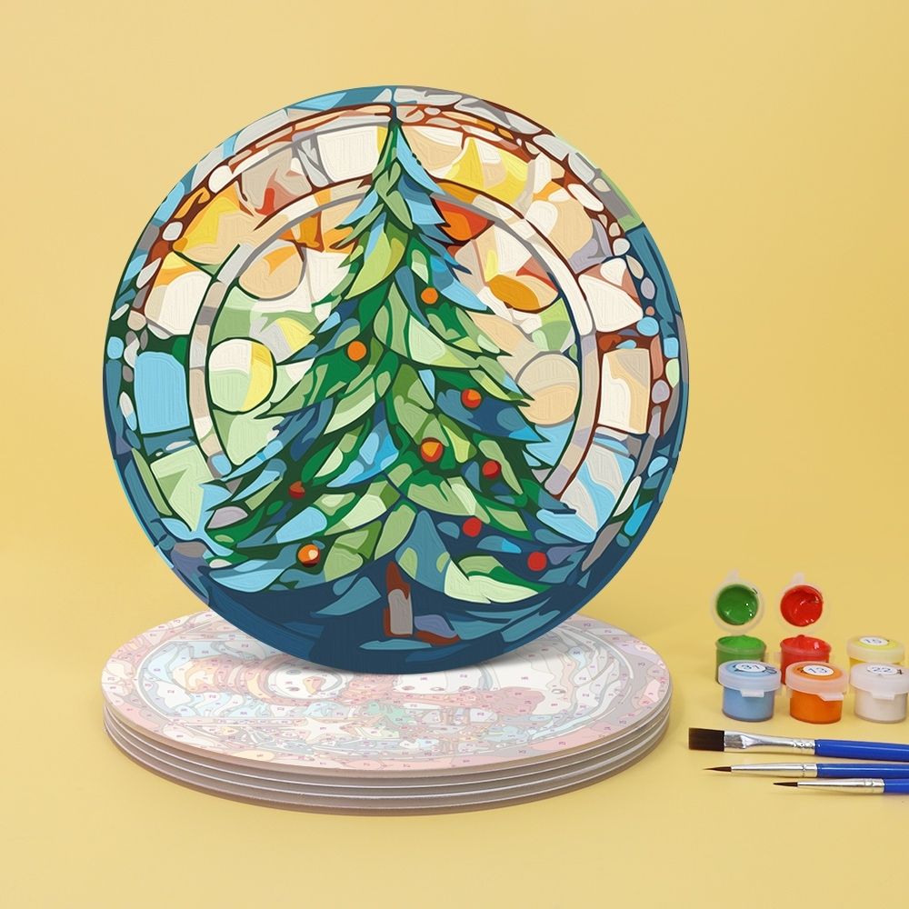 Paint by numbers 8" Placemats (6 pieces) - Creative Christmas Gift