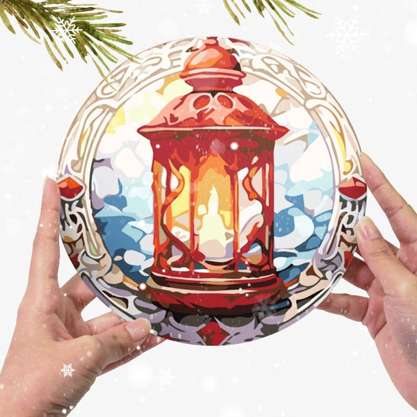 Paint by numbers 8" Placemats (6 pieces) - Gingerbread House, Christmas Tree and Winter Designs