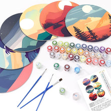Load image into Gallery viewer, Paint by numbers 8" Placemats (6 pieces) - Nature Vista