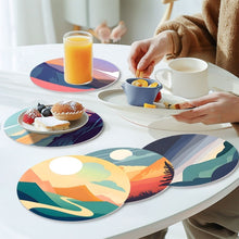 Load image into Gallery viewer, Paint by numbers 8" Placemats (6 pieces) - Nature Vista