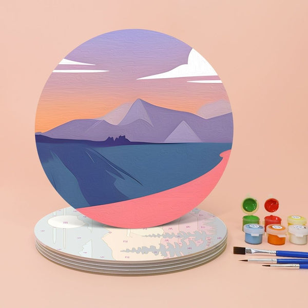 Paint by numbers 8" Placemats (6 pieces) - Nature Vista