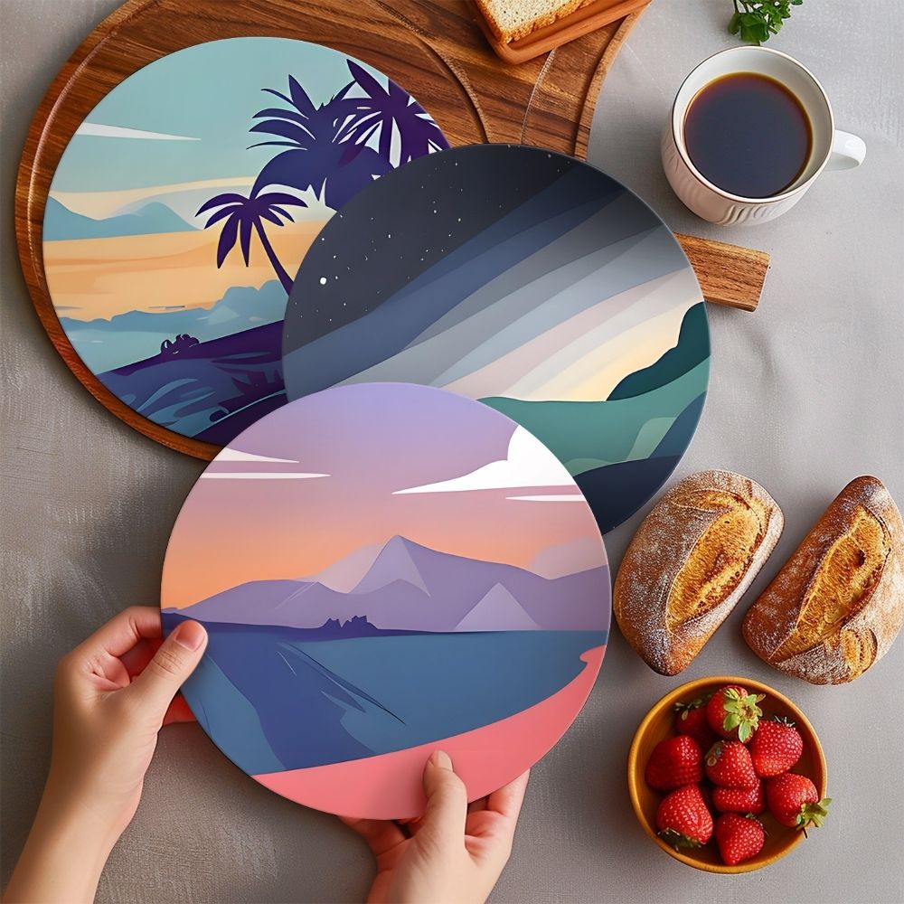 Paint by numbers 8" Placemats (6 pieces) - Nature Vista