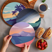 Load image into Gallery viewer, Paint by numbers 8" Placemats (6 pieces) - Nature Vista