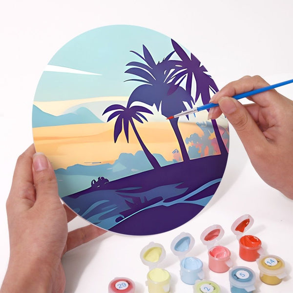 Paint by numbers 8" Placemats (6 pieces) - Nature Vista