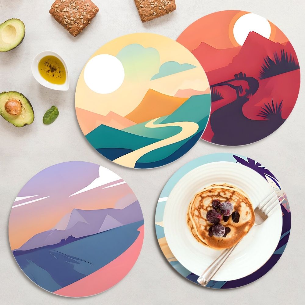 Paint by numbers 8" Placemats (6 pieces) - Nature Vista