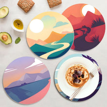Load image into Gallery viewer, Paint by numbers 8" Placemats (6 pieces) - Nature Vista