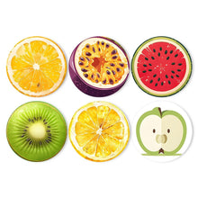 Load image into Gallery viewer, Paint by numbers 8" Placemats (6 pieces) - Tropical Fruit Slice