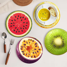 Load image into Gallery viewer, Paint by numbers 8" Placemats (6 pieces) - Tropical Fruit Slice