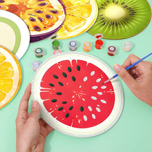 Load image into Gallery viewer, Paint by numbers 8" Placemats (6 pieces) - Tropical Fruit Slice