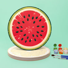 Load image into Gallery viewer, Paint by numbers 8" Placemats (6 pieces) - Tropical Fruit Slice