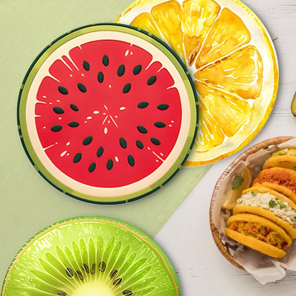 Paint by numbers 8" Placemats (6 pieces) - Tropical Fruit Slice