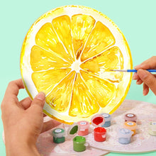 Load image into Gallery viewer, Paint by numbers 8" Placemats (6 pieces) - Tropical Fruit Slice