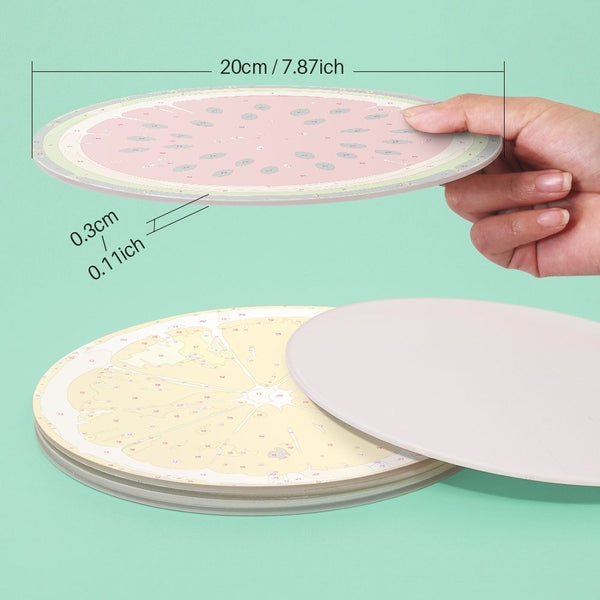 Paint by numbers 8" Placemats (6 pieces) - Tropical Fruit Slice