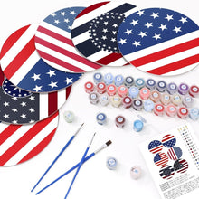 Load image into Gallery viewer, Paint by numbers 8" Placemats (6 pieces) - American Flag