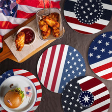 Load image into Gallery viewer, Paint by numbers 8" Placemats (6 pieces) - American Flag