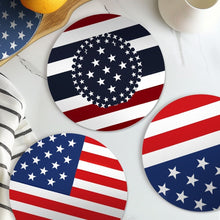Load image into Gallery viewer, Paint by numbers 8" Placemats (6 pieces) - American Flag