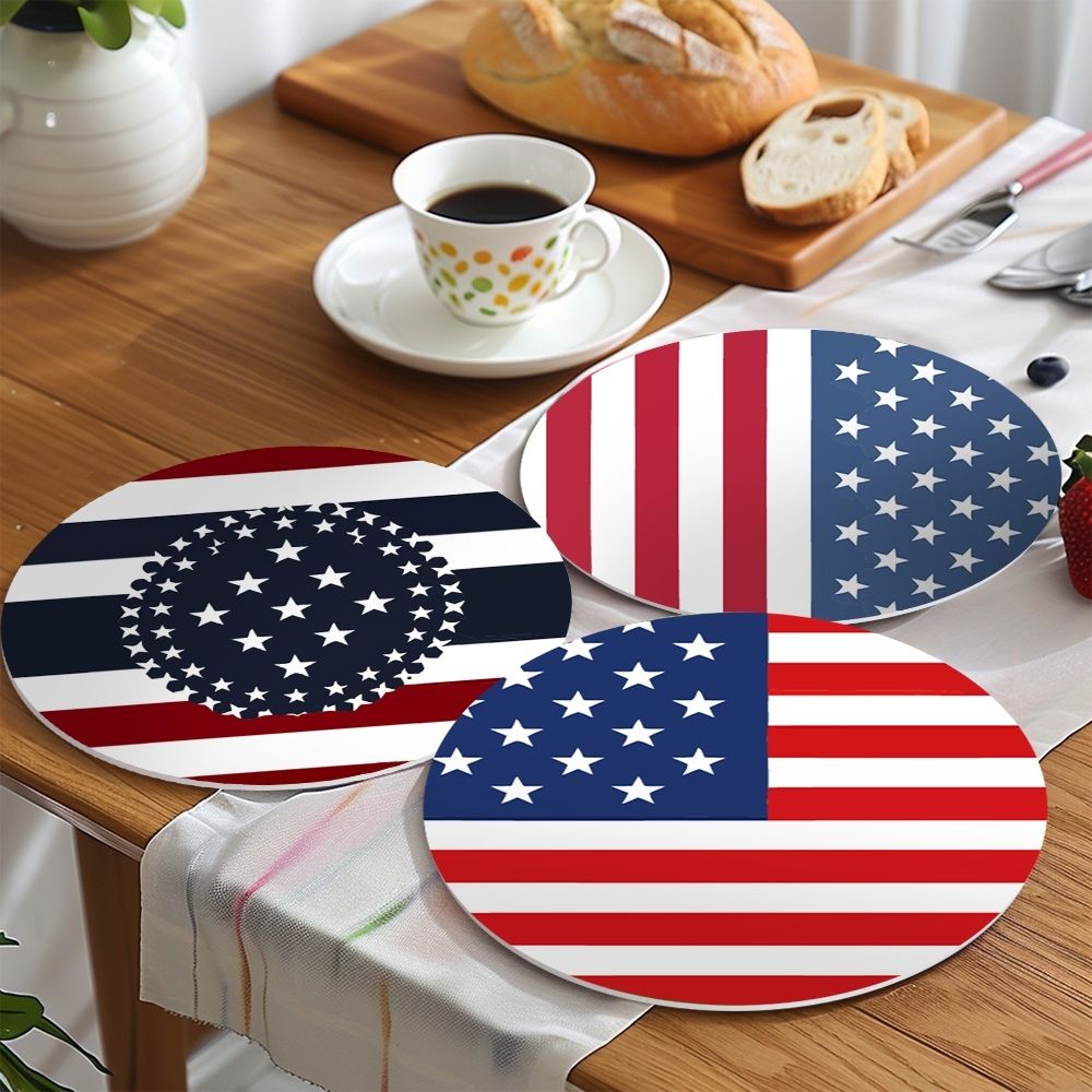 Paint by numbers 8" Placemats (6 pieces) - American Flag