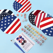 Load image into Gallery viewer, Paint by numbers 8" Placemats (6 pieces) - American Flag