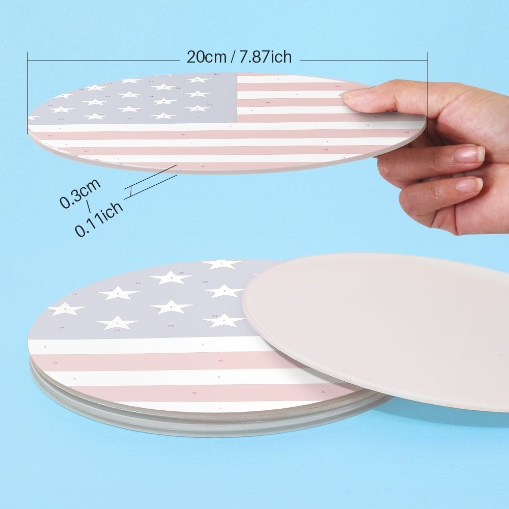 Paint by numbers 8" Placemats (6 pieces) - American Flag