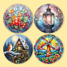 Load image into Gallery viewer, Paint by numbers 8" Placemats (4 pieces) - Holiday and Nature
