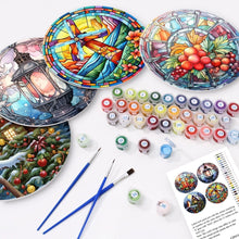 Load image into Gallery viewer, Paint by numbers 8" Placemats (4 pieces) - Holiday and Nature